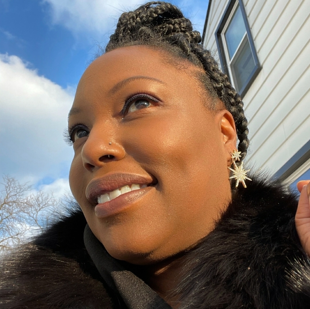 2 in 1 Star CZ Earrings - Picture 3 of 7